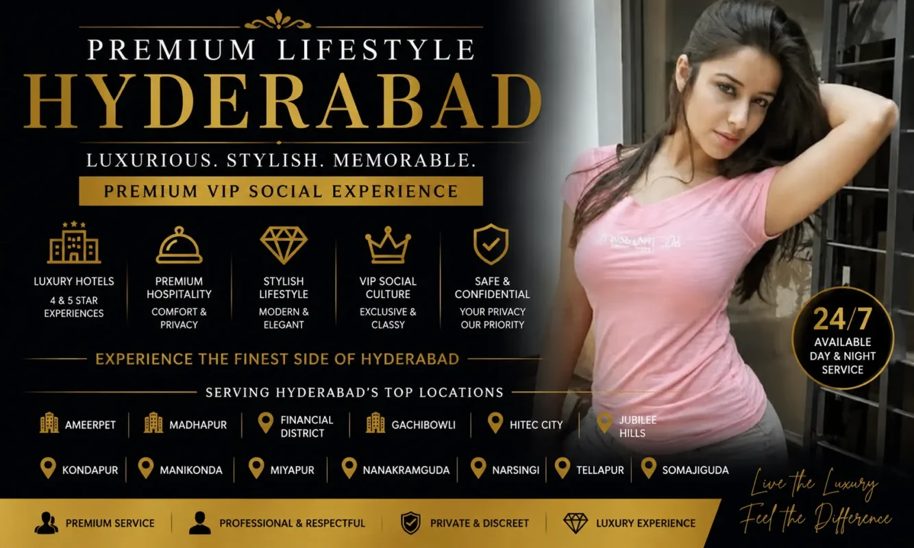 Discover high profile escorts Hyderabad with luxury VIP nightlife, stylish hospitality, premium social culture, elegant personalities, and modern luxury experiences across top Hyderabad locations.